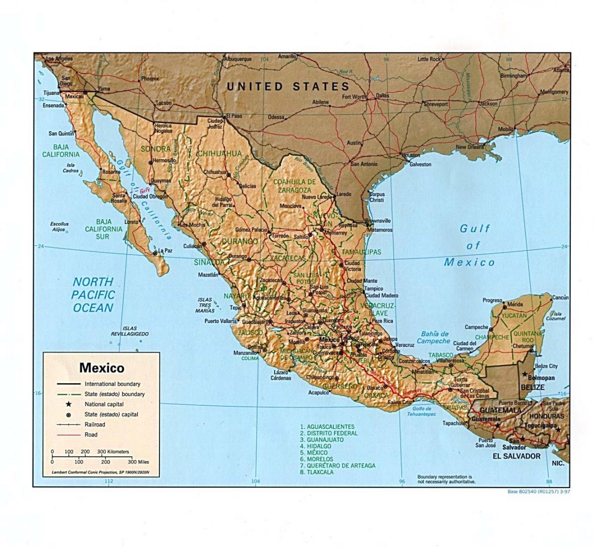 Mexico awali ya ramani