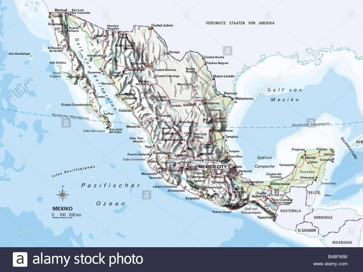 ramani ya Mexico bahari