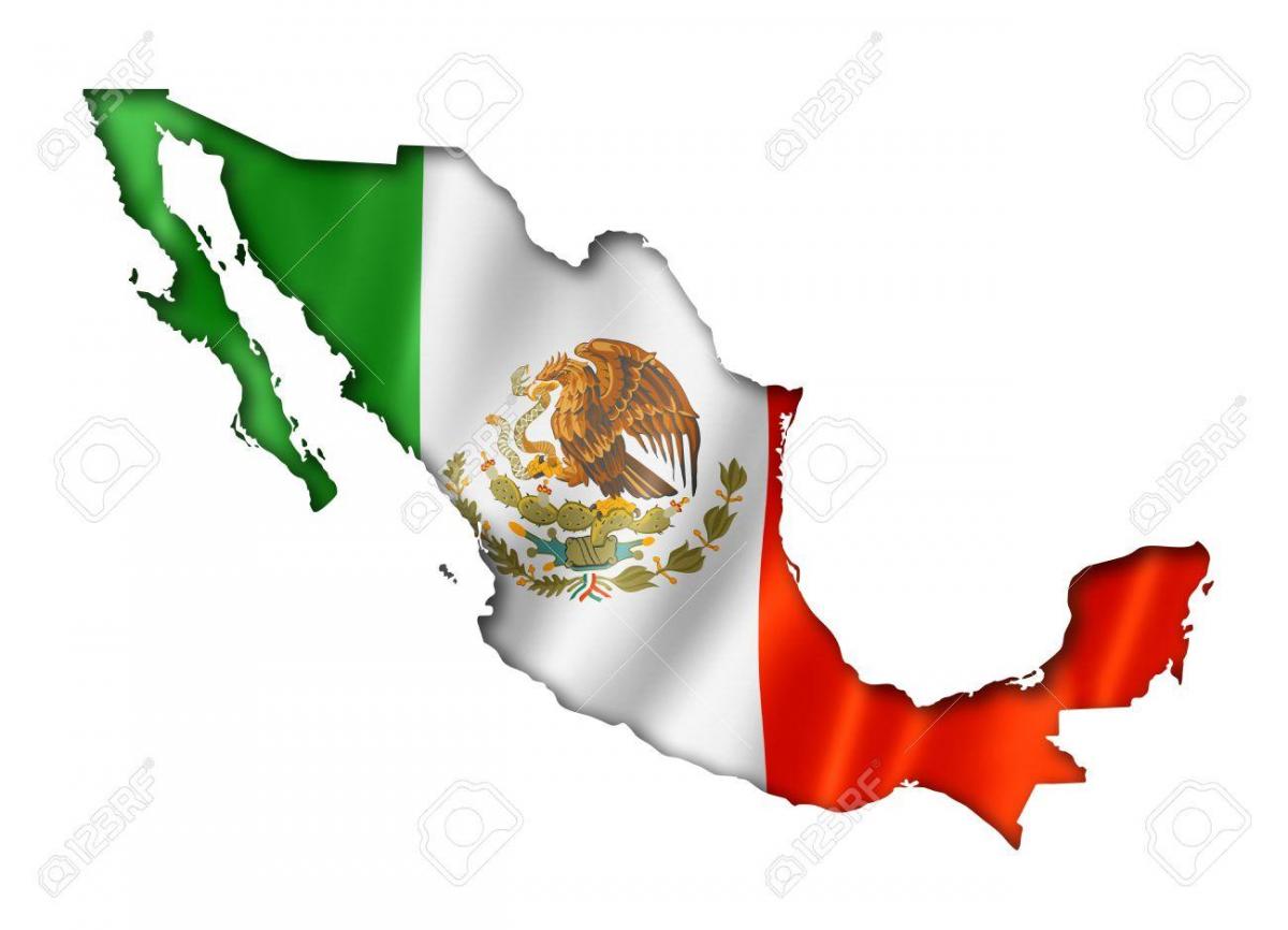 ramani ya Mexico bendera