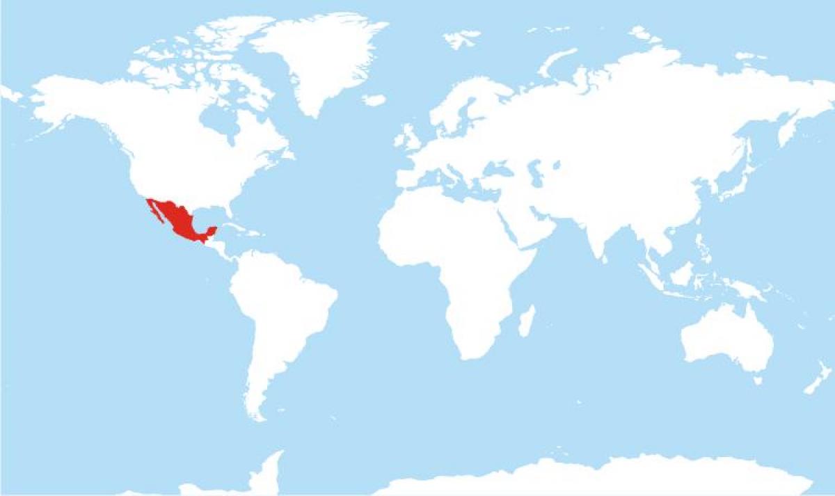 eneo la Mexico katika ramani ya dunia