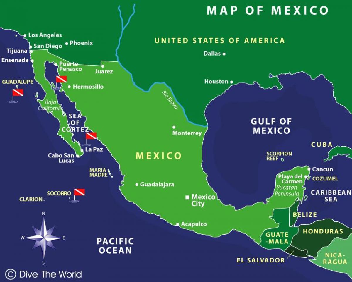 ramani ya Mexico islands
