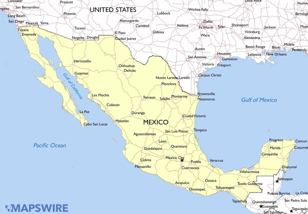 ramani ya Mexico makaburi