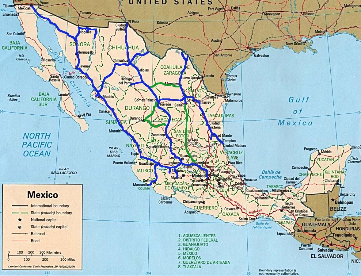 Mexico treni ramani