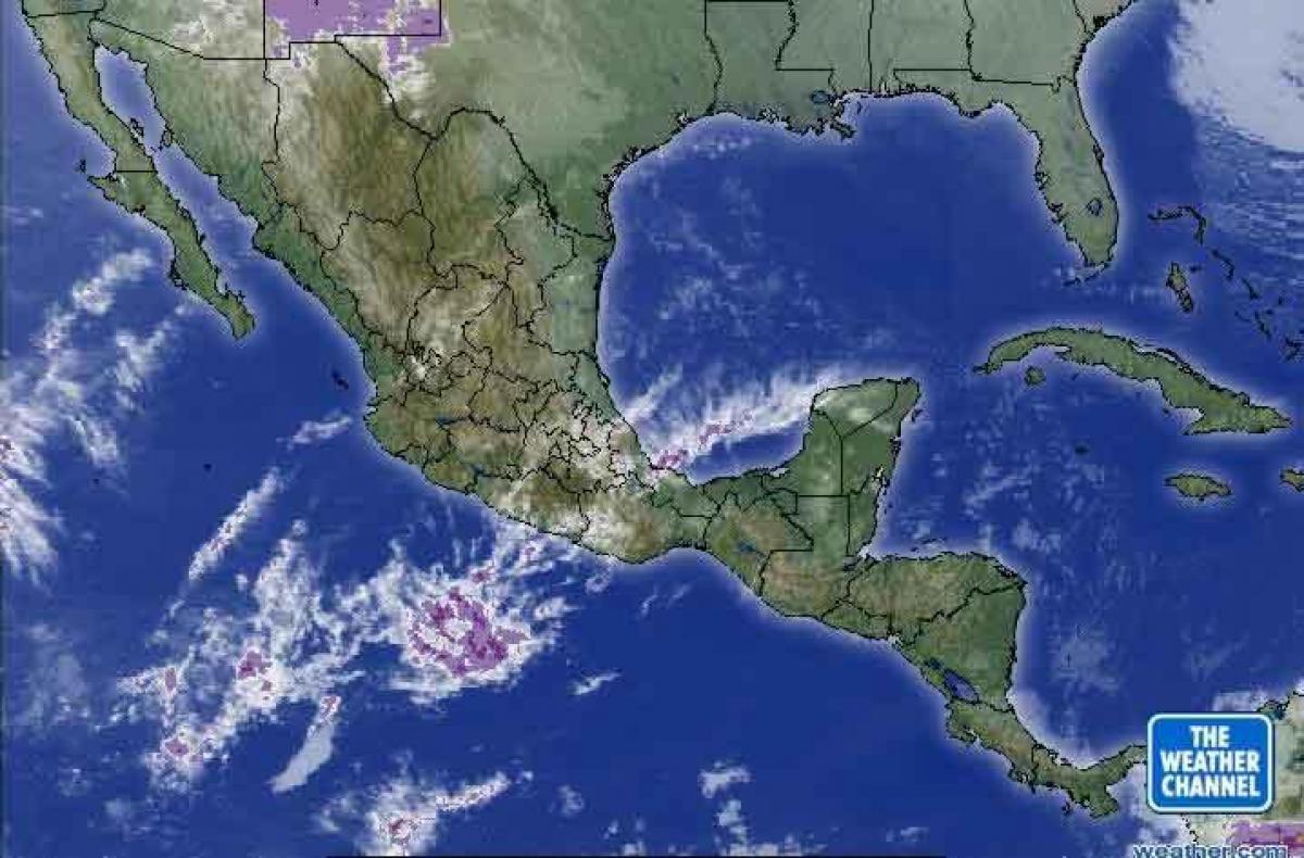 satellite ramani ya hali ya hewa ya Mexico