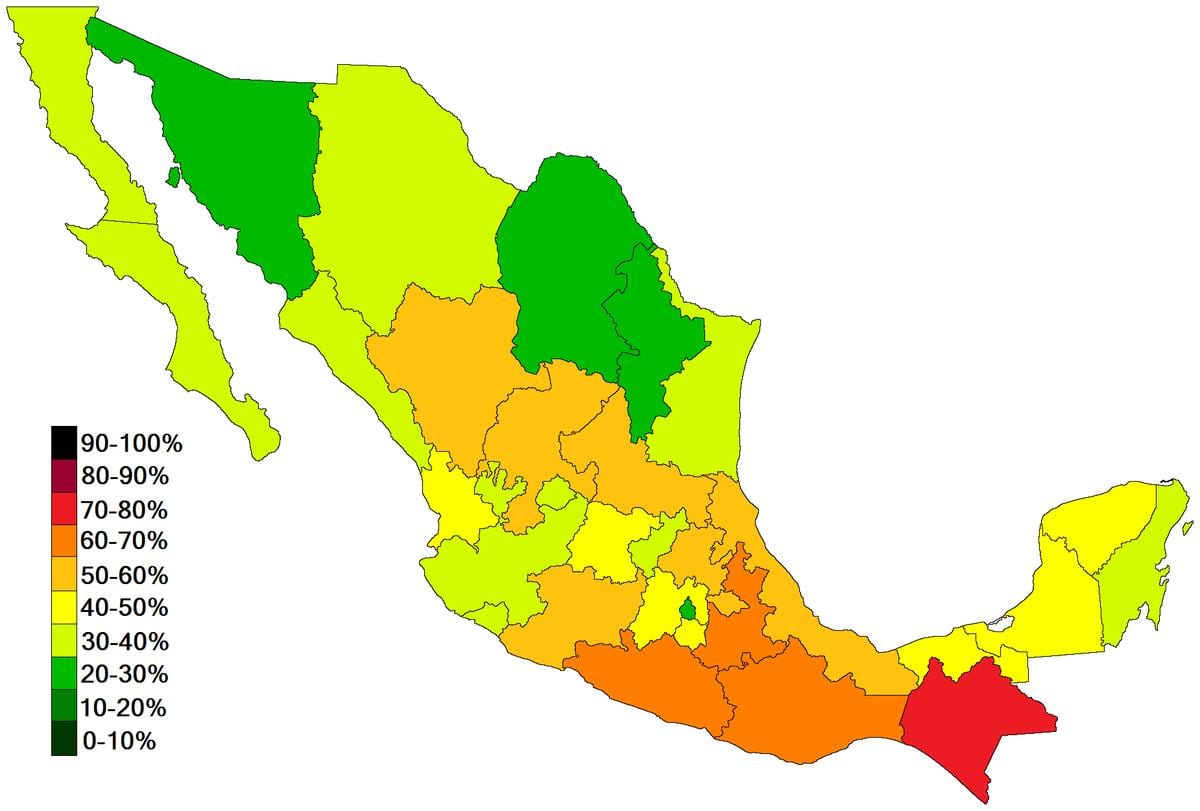 ramani ya Mexico umaskini