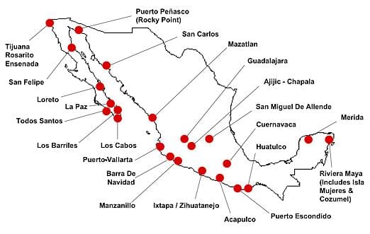 ramani ya Mexico unafuu