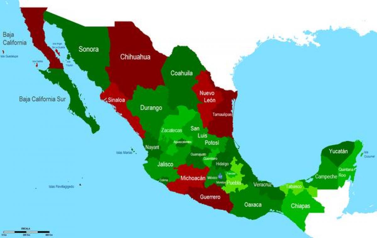 ramani ya Mexico usalama