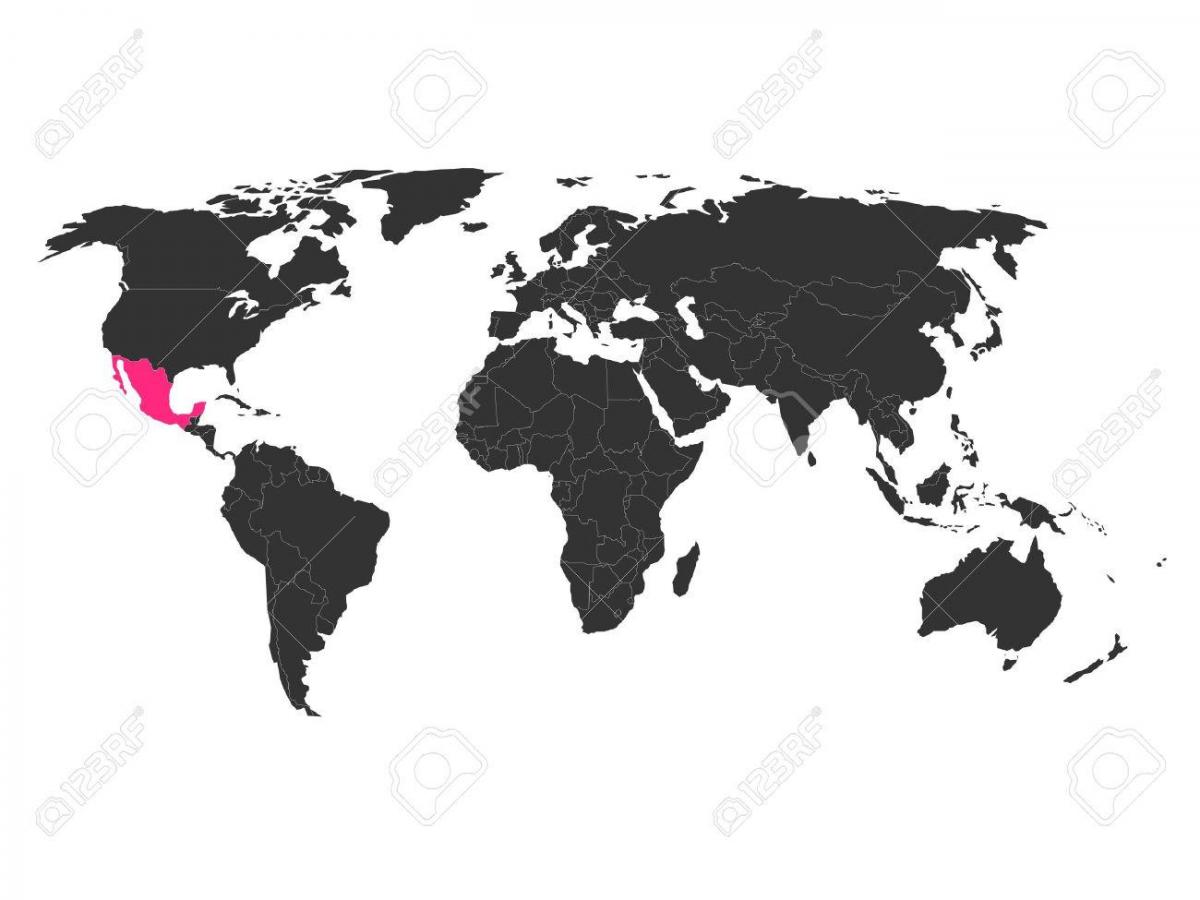 Mexico kwenye ramani ya dunia