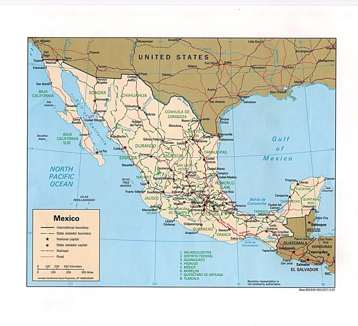 ramani ya Mexico