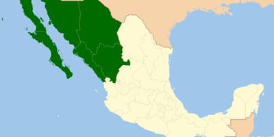 Ramani ya kaskazini magharibi ya Mexico