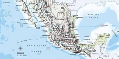 Ramani ya Mexico bahari