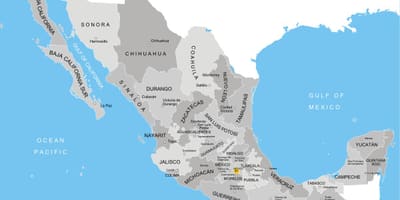 Ramani ya Mexico idara
