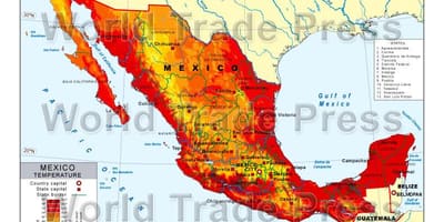 Ramani ya Mexico joto