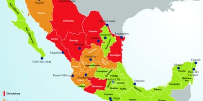 Mexico kusafiri ushauri ramani