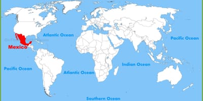 Ramani ya dunia Mexico