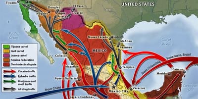 Mexican vita madawa ya kulevya ramani
