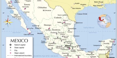 Mpaka Mexico ramani