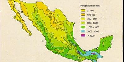 Ramani ya Mexico mvua