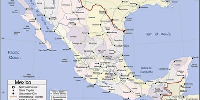 Ramani ya Mexico pacific pwani ya hoteli