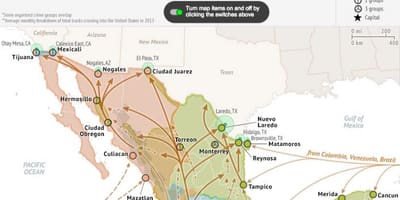 Mexico kiwango cha uhalifu ramani