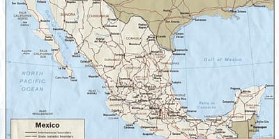 Ramani ya barabara ya Mexico