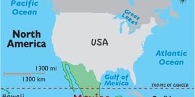 Mexico katika ramani ya dunia