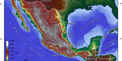 Ramani ya Mexico urefu