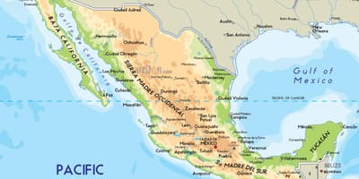 Ramani ya milima ya Mexico