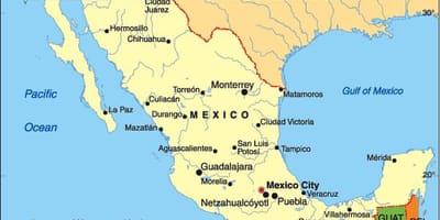 Nchi ya Mexico ramani