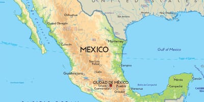 Ramani ya Mexico na marekani