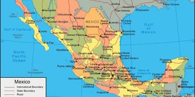 Magharibi Mexico ramani