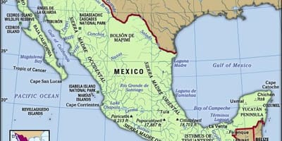 Mexico ramani kwa ajili ya watoto