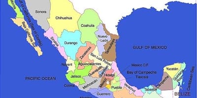 Ramani ya Mexico mataifa