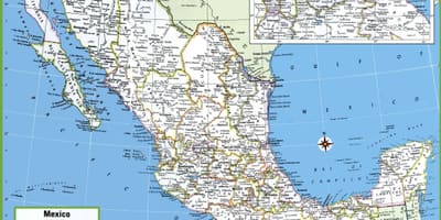 Mexico ramani na miji